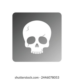 skeleton head icon vector template illustration logo design