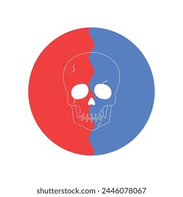 skeleton head icon vector template illustration logo design