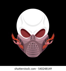  skeleton head paintball helmet. Skull protective mask. Hell defender. Terrible headache
