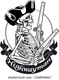 Skeleton highwayman with pistols