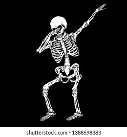 skeleton Human dabbing vector illustration