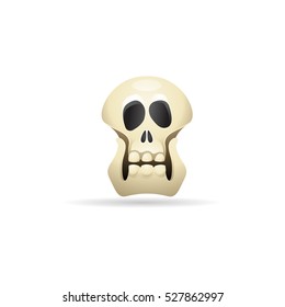 Skeleton icon in color. Skull Halloween decoration