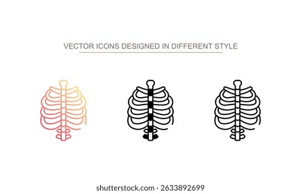 Design de ícone de esqueleto com ilustração de estoque de fundo branco