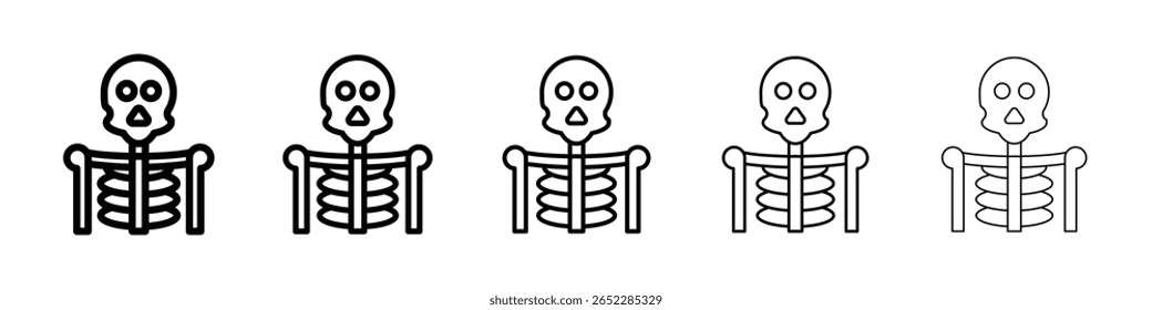 Skeleton icon filled flat sign concept for web design.