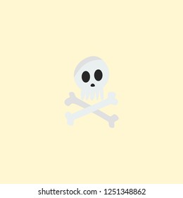Skeleton icon flat element. Vector illustration of skeleton icon flat isolated on clean background for your web mobile app logo design.