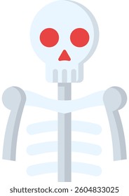 Skeleton Icon Flat Vector Illustration