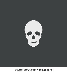 Skeleton icon isolated on black background