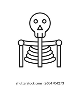 Skeleton icon isolated. simple vector icon on white background