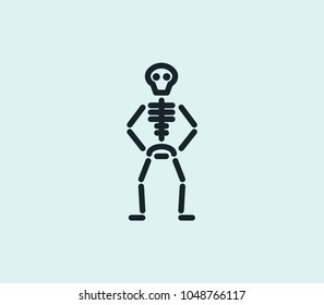 Skeleton icon line isolated on clean background. Skeleton icon concept drawing icon line in modern style. Vector illustration for your web site mobile logo app UI design.