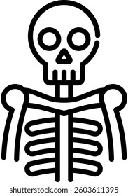 Skeleton Icon Line Vector Illustration