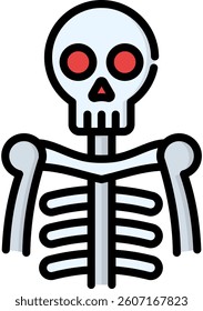 Skeleton Icon Lineal Color Vector Illustration