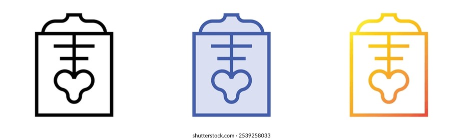 skeleton icon. Linear, Blue Fill and Gradient Style Design Isolated On White Background