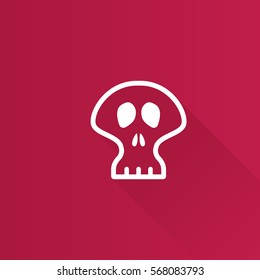 Skeleton icon in Metro user interface color style. Skull Halloween decoration