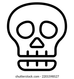 Icono de esqueleto con estilo de contorno. Adecuado para el diseño de sitios web, logotipo, aplicación e interfaz de usuario.