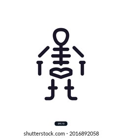 skeleton icon. Science Related Vector Icons. Contains such Icons as Biology, Astronomy, Physics,  Lab, Microscope, Magnifier, and more. eps10