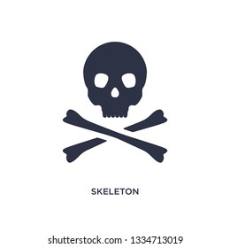 skeleton icon. Simple element illustration from history concept. skeleton editable symbol design on white background. Can be use for web and mobile.