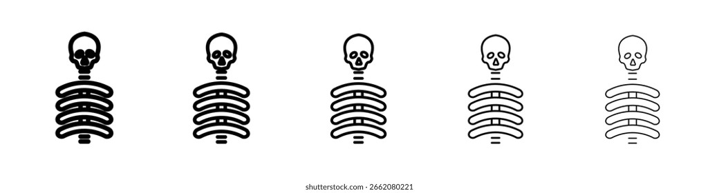 Skeleton icon Symbol concept for web design.simple line vector icon. logo illustration.