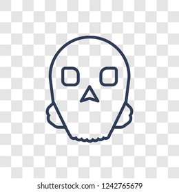 Skeleton icon. Trendy linear Skeleton logo concept on transparent background from Museum collection