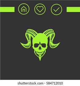 Skeleton icon vector.tattoo Element. devil vector icon. design. simple icon for the web