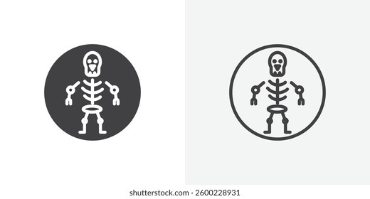 Skeleton icons design. vector icons for ui designs
