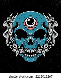 Skeleton with illustration design concepts