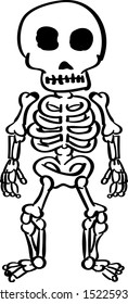 Skeleton, illustration, vector on white background.