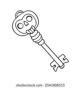 Ilustración vectorial de icono de clave de esqueleto