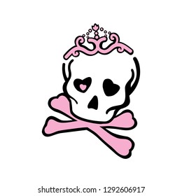 skeleton lady, vector  logo icon