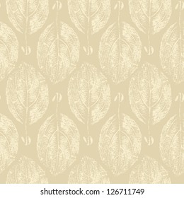 Skeleton leaf texture seamless pattern