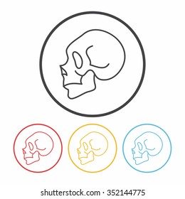 Skeleton line icon