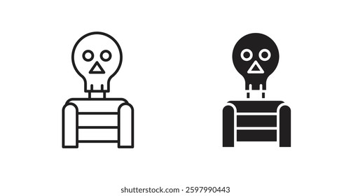Skeleton line icon vector set.