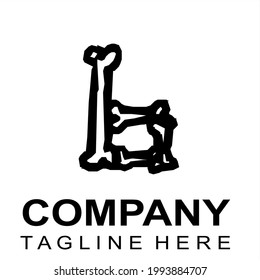 Skeleton logo company vector for business
