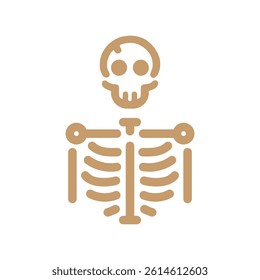 Skeleton  logo icon illustration flat