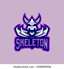Skeleton Mascot Logo Gaming Template