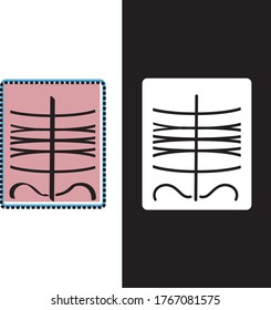 skeleton medical x-ray icon raadiology