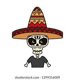 skeleton mexican with hat