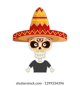 skeleton mexican with hat