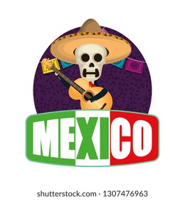 skeleton mexican with hat