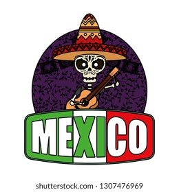 skeleton mexican with hat