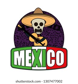 skeleton mexican with hat
