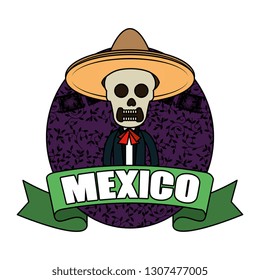 skeleton mexican with hat
