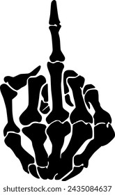 Skeleton Middle Finger Digital EPs Vector graphics File