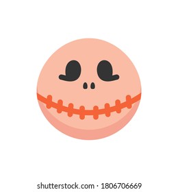 skeleton monster flat halloween icon 