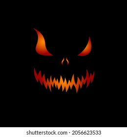 The skeleton of the monster. Toothy monster. Halloween