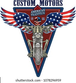 skeleton on motorcycle