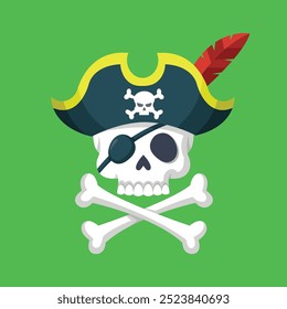 skeleton pirate vector art design