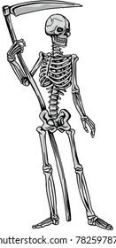 Skeleton with scythe