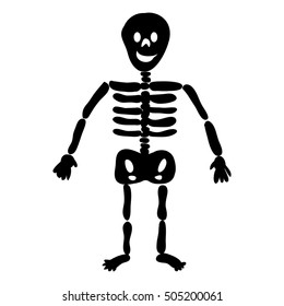 Skeleton Silhouette Icon Symbol Design. Vector illustration isolated on white background