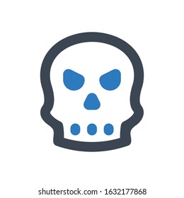 Skeleton Skull Death, Vector Icon