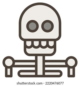 Skeleton Skull Halloween Ghost Horror Creepy Human modern concept ui ux icon for website, app, presentaion, flyer, brochure etc.